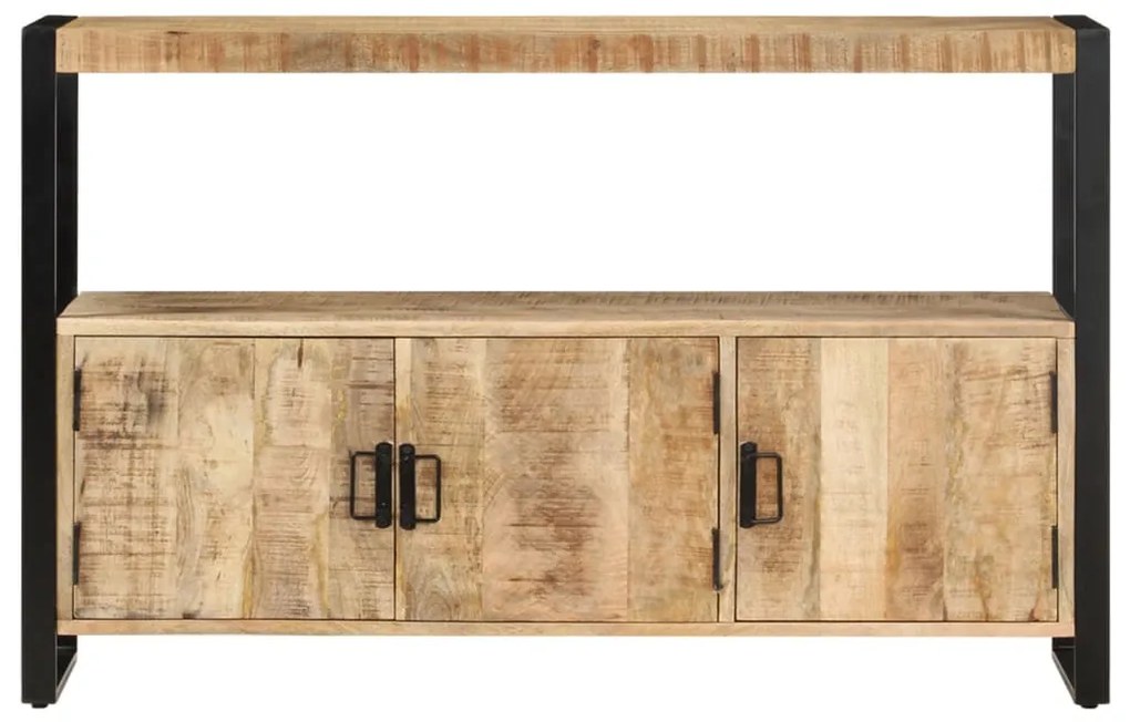 Armário lateral 120x30x75 cm madeira de mangueira maciça