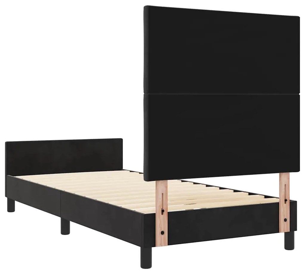 Estrutura de Cama vidaXL Preta 90x200 cm Veludo