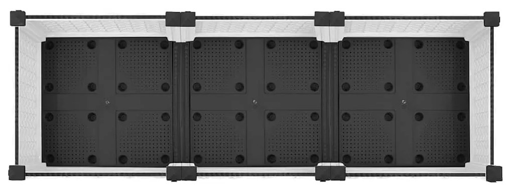 Canteiro elevado 120x40x23 cm polipropileno