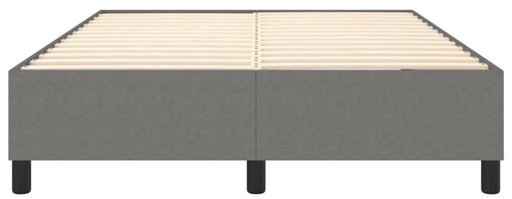 Estrutura de cama sem colchão 140x200 cm tecido cinzento-escuro