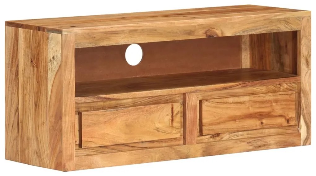 vidaXL Móvel de TV 88x30x40 cm madeira de acácia maciça