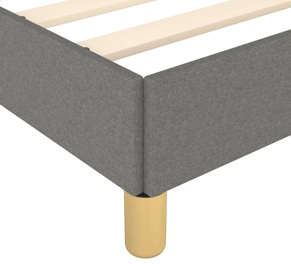Estrutura de cama sem colchão 160x200 cm tecido cinzento-escuro