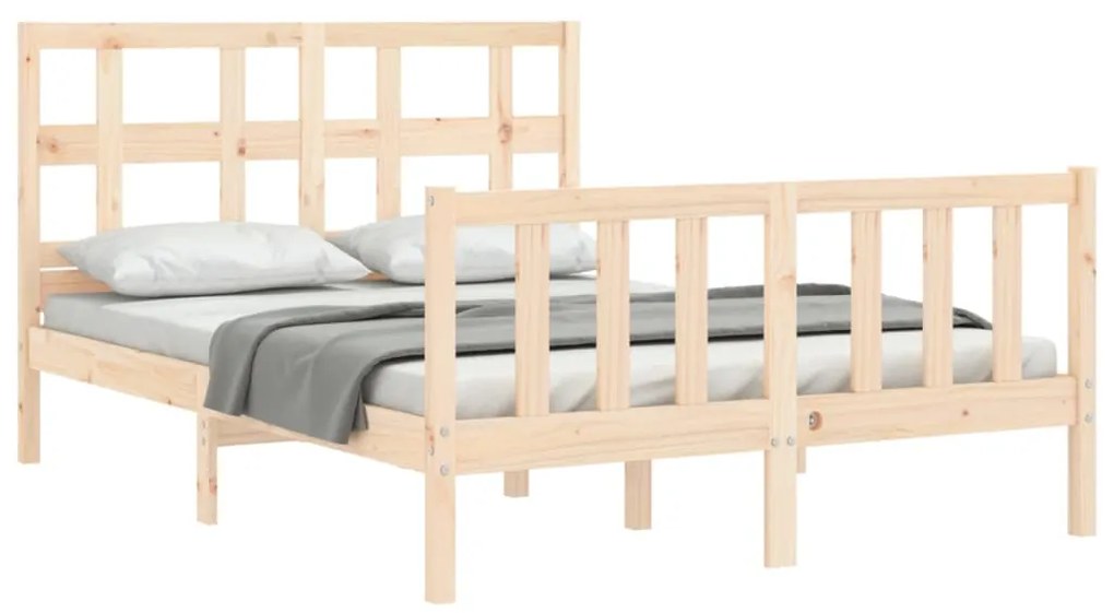 Cama sem colchão 120x200 cm madeira de pinho maciça