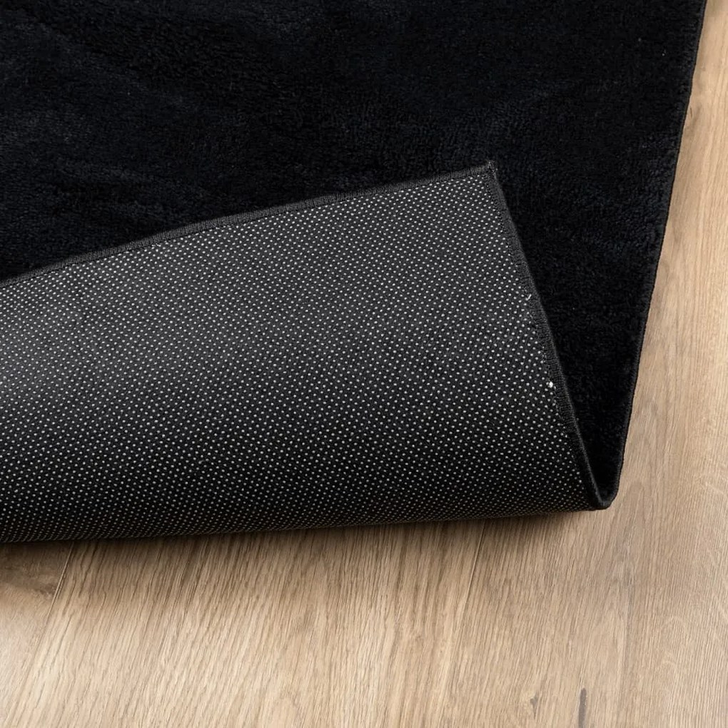 Tapete de pelo curto OVIEDO 200x280 cm preto