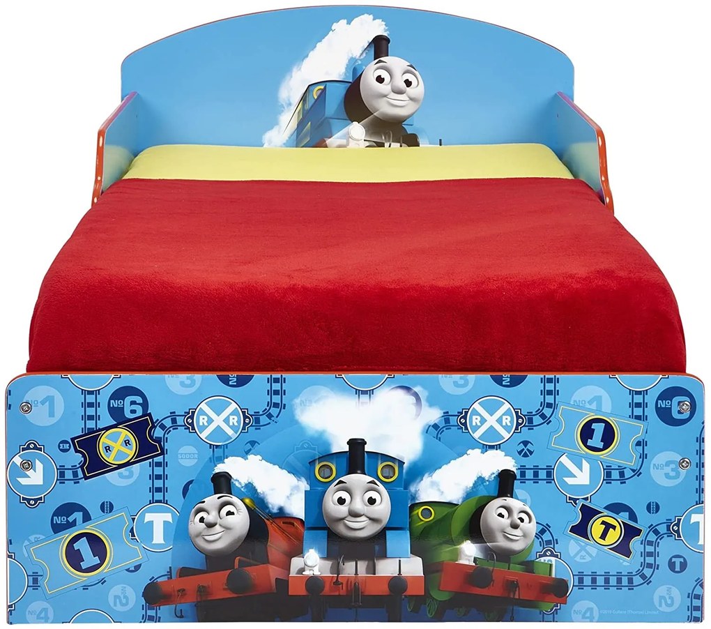 CAMA INFANTIL THOMAS & FRINDS COM COLCHÃO E ALMOFADA 59,x77x142 cm AZUL
