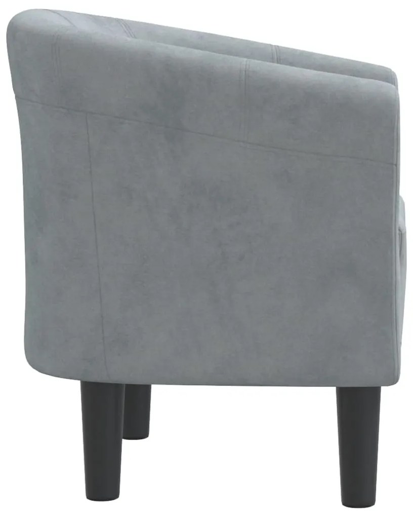 Poltrona Maiza - Em Veludo - Cor Cinzento Escuro - 70x56x68 cm - Desig