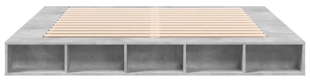 Estrutura de cama 200x200 cm derivados de madeira cinza cimento