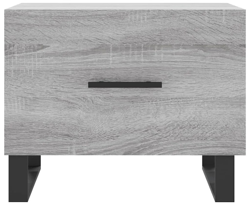 Mesas de centro 2 pcs 50x50x40 cm madeira proc. sonoma cinza