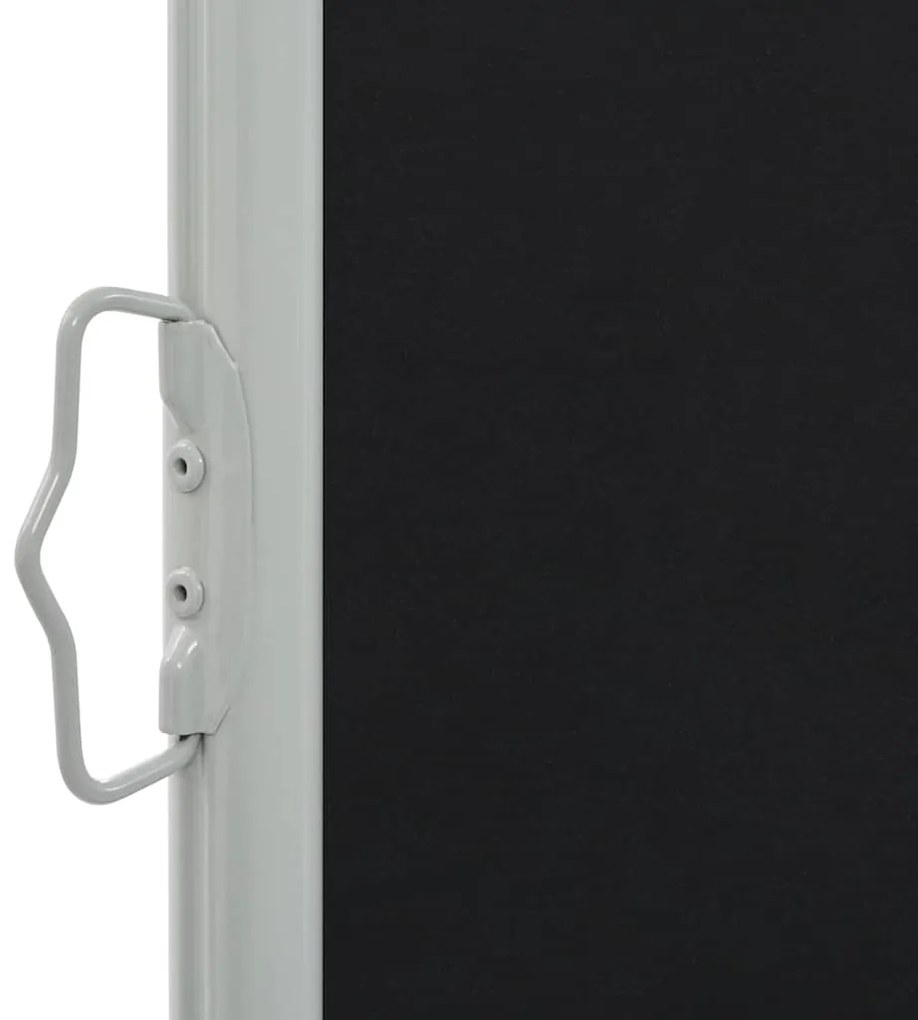 Toldo lateral retrátil para pátio 120x300 cm preto