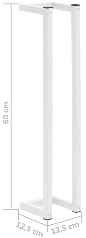Toalheiro 12,5x12,5x60 cm aço branco