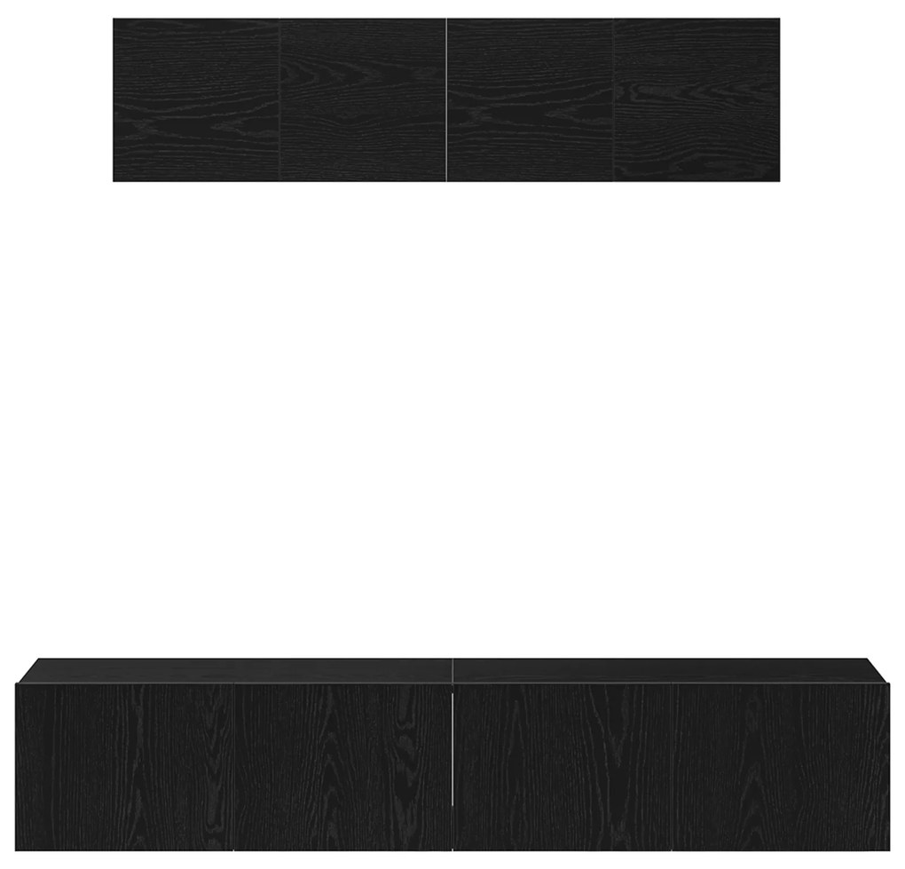 Conjunto de Estante para TV de 6 Peças - Montado na Parede, Carvalho P
