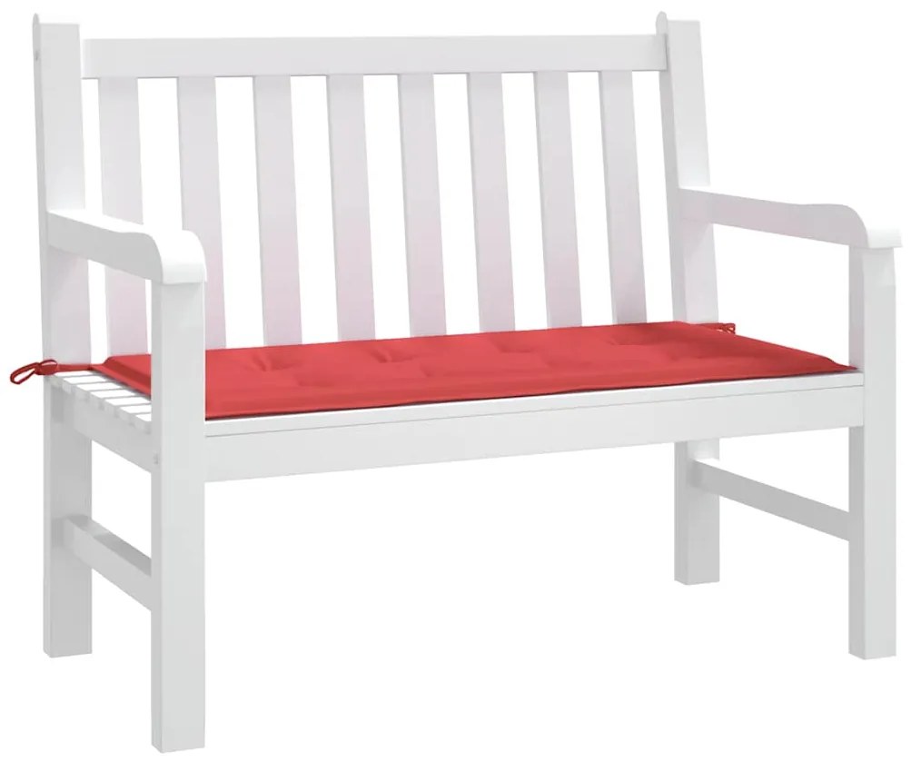 Almofadão p/ banco de jardim 120x50x4cm tecido oxford vermelho