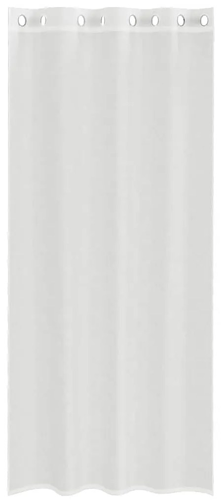 Cortinas de voile com ilhós 2 pcs branco