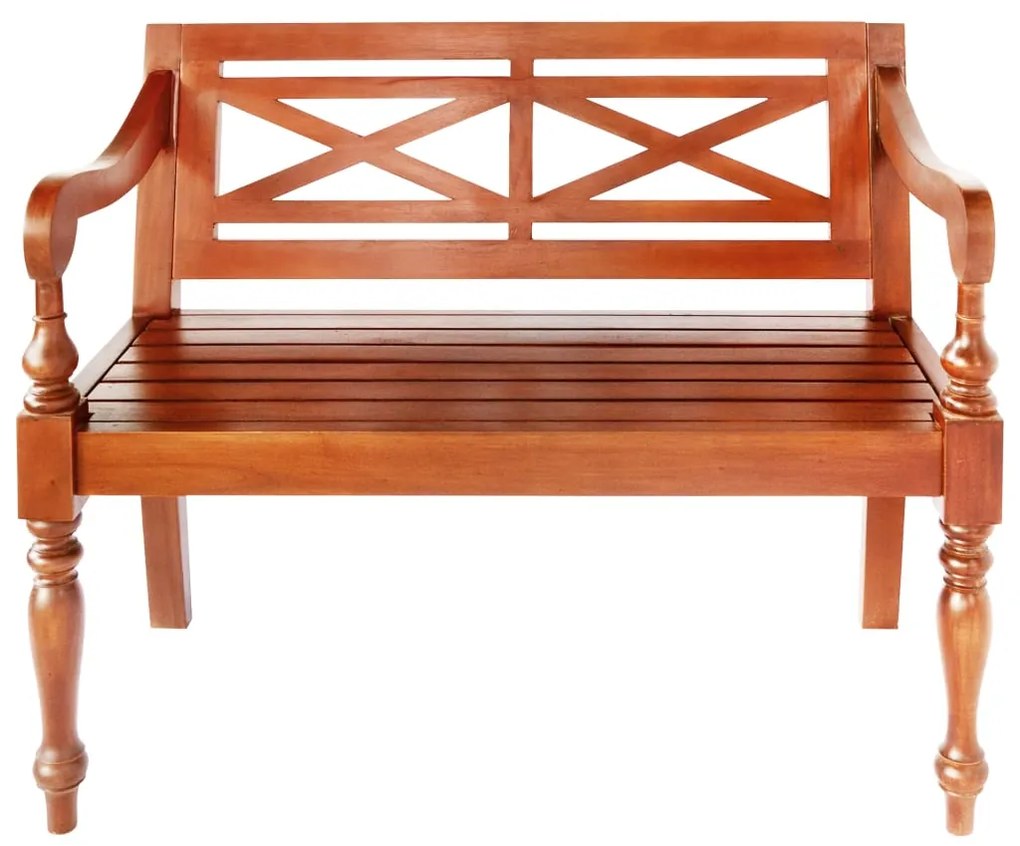 Banco Batávia 98 cm madeira maciça de mogno castanho escuro