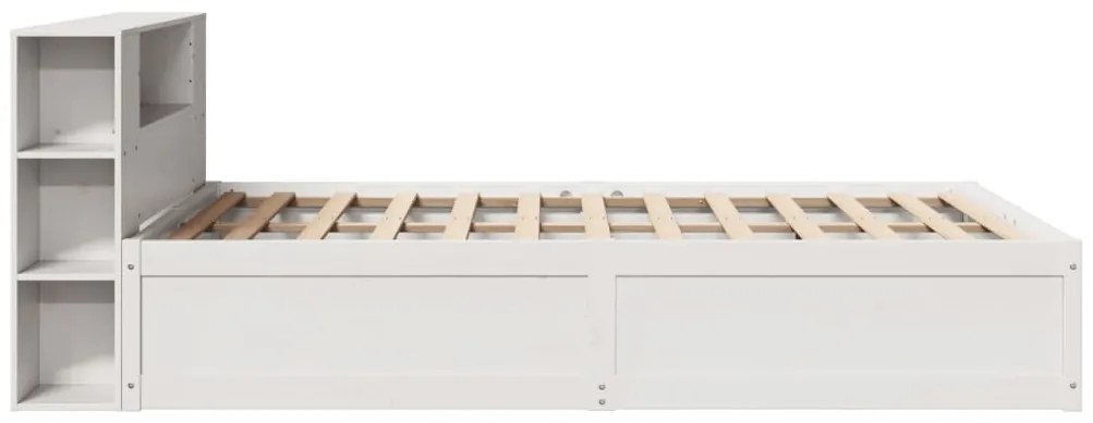 Cama sem colchão 120x190 cm madeira de pinho maciça branco