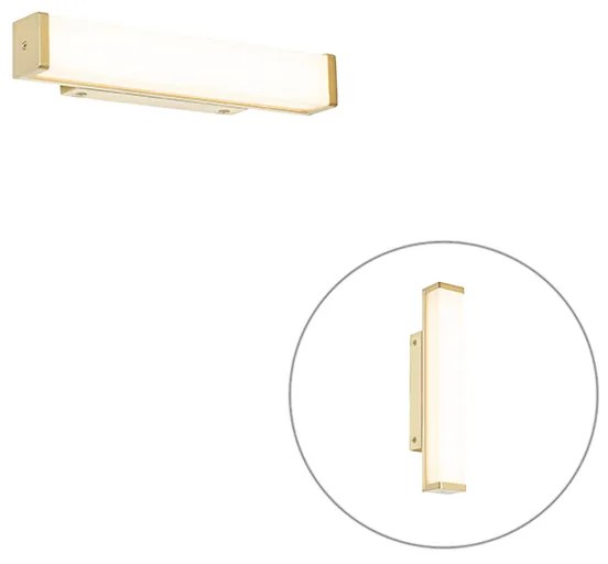 Candeeiro de parede para casa de banho em latão 32 cm com LED IP44 - Cascada Moderno