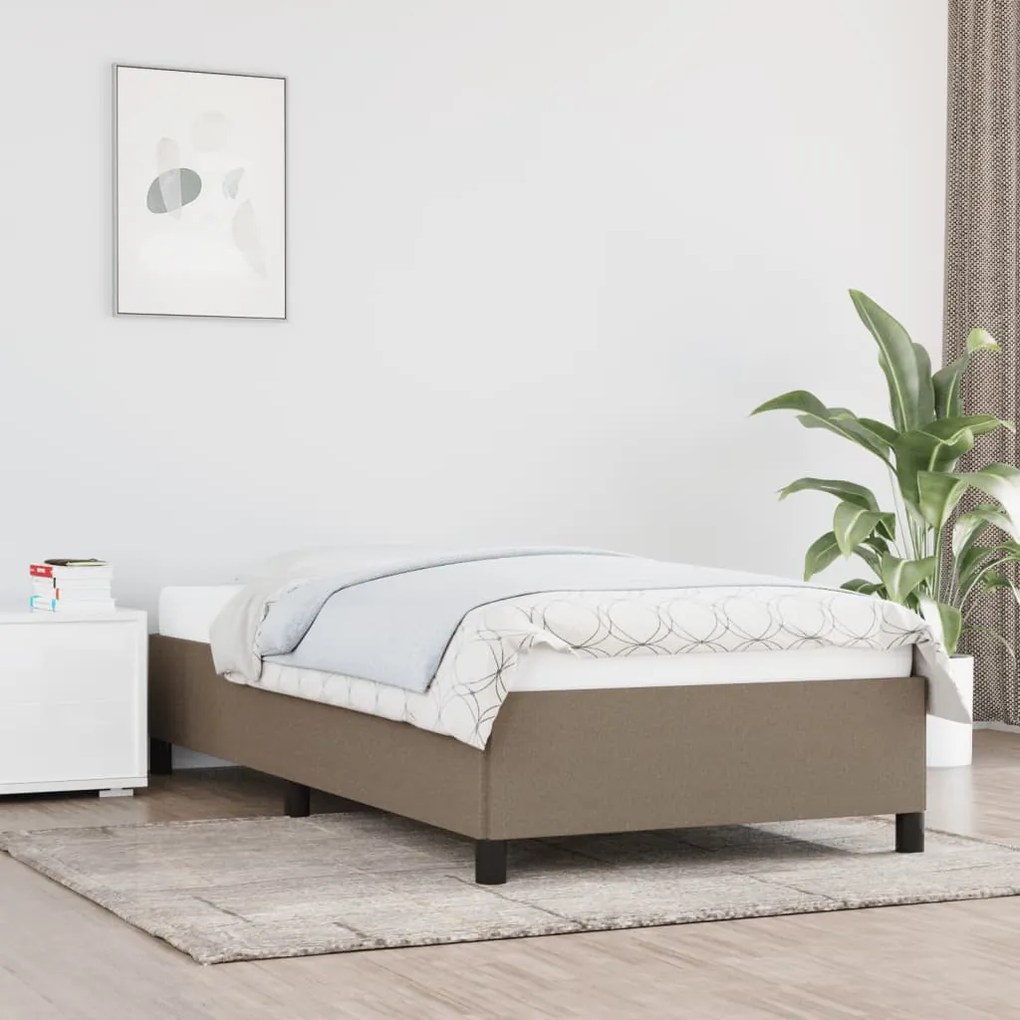 Estrutura cama sem colchão 90x200 cm tecido cinza-acastanhado