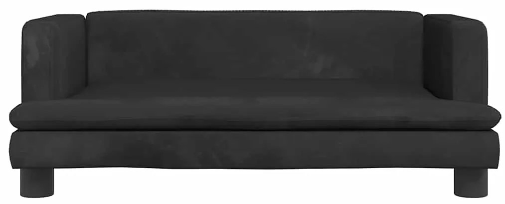 Cama para cães 80x45x30 cm veludo preto