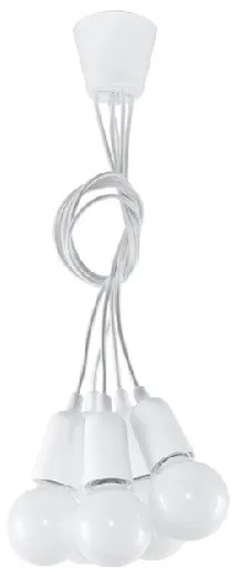 Candeeiro de Teto Suspenso DIEGO 5 Lampâdas Branco