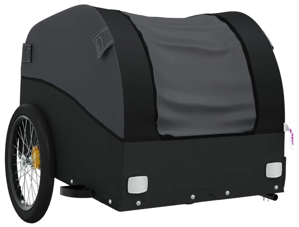 Reboque para bicicleta 30 kg ferro preto
