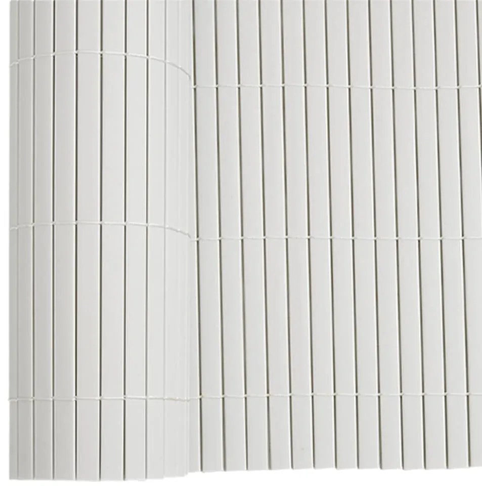 Cerca de jardim dupla face branco 1,8x5 m PVC