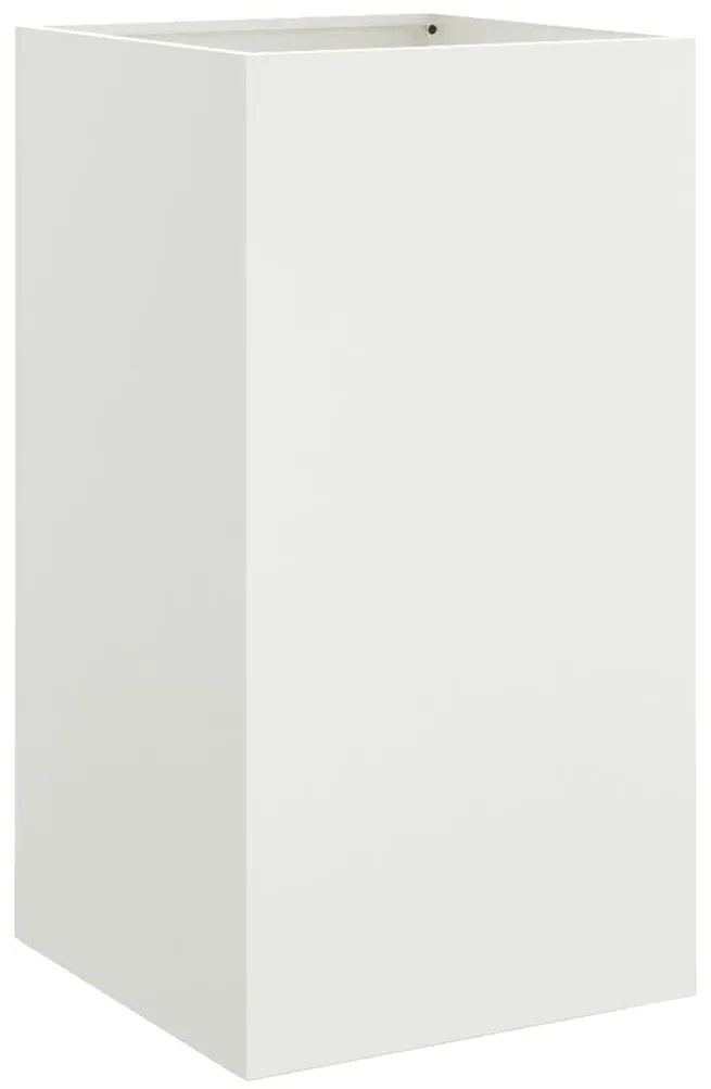 Vaso/floreira 42x38x75 cm aço branco