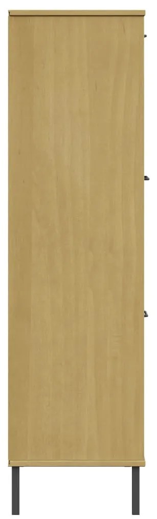 Estante c/ pernas metal 95x35x128,5 cm madeira OSLO castanho