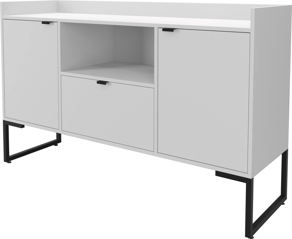 Aparador TOKYO com 2 Portas, 1 Gaveta e Estrutura Metálica Preta – 135