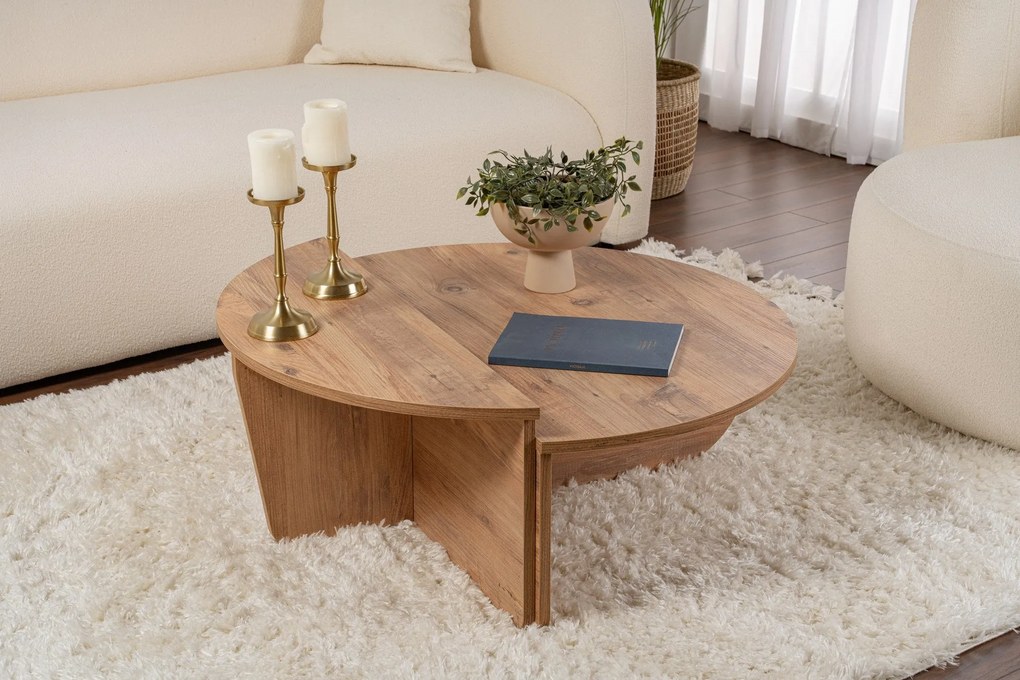 Mesa de Café Orion - Cor Pinho Atlântico - 90x30x60cm e 85x35x30cm
