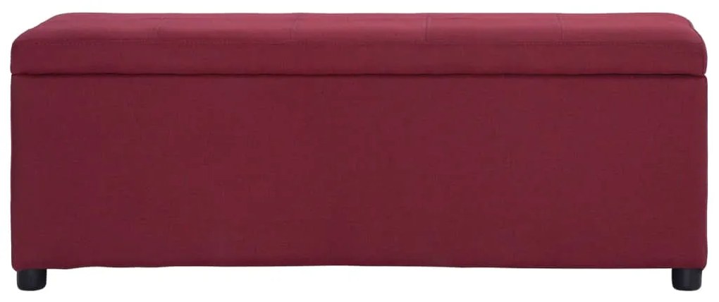 Banco c/ compart. de arrumação 116 cm poliéster vermelho tinto