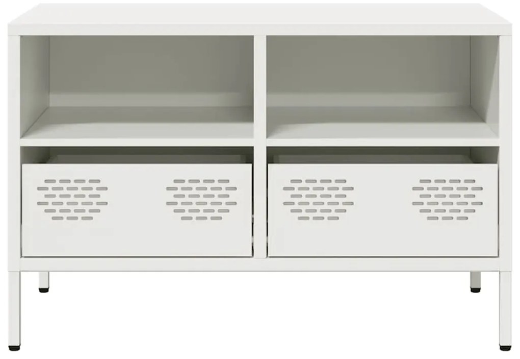 Móvel de TV 68x39x43,5 cm aço laminado a frio branco