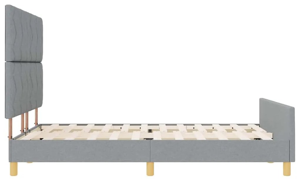 Estrutura de Cama vidaXL Cinza-claro 160x200 cm Tecido