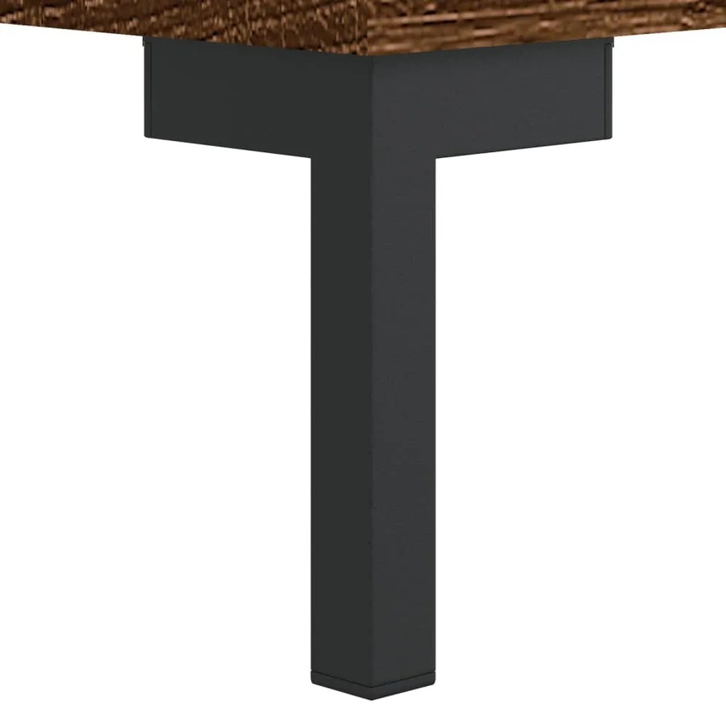 Mesa de cabeceira 2 pcs derivados de madeira carvalho castanho