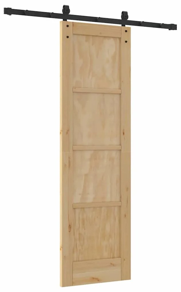 Porta Deslizante com Conjunto de Ferragens 61x198.5 cm Madeira Maciça