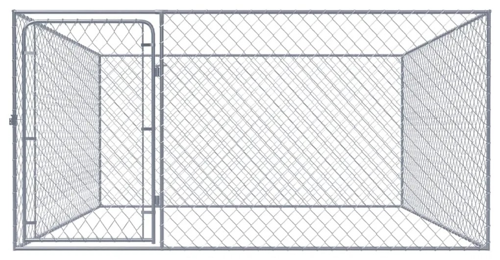 Canil de exterior em aço galvanizado 2x2x1 m