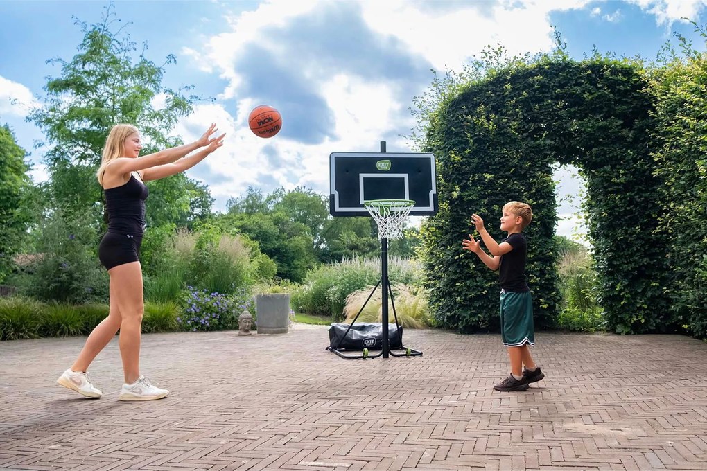 Cesto de basquetebol NovaStar com altura ajustável em 10 alturas preto