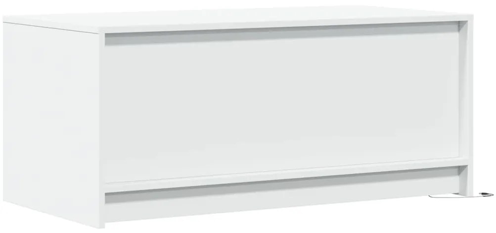 Mesa de centro com luzes LED derivados de madeira branco
