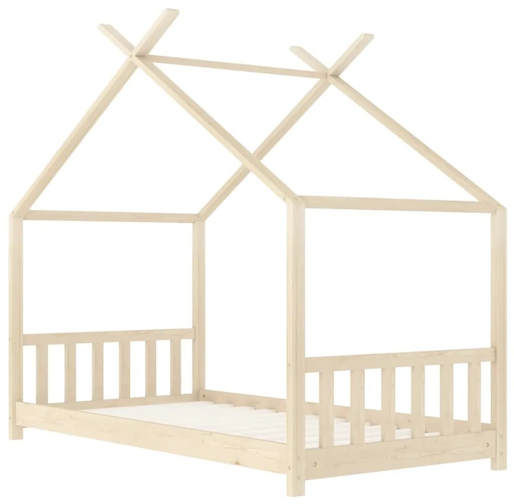 Estrutura de cama para crianças 80x160 cm pinho maciço