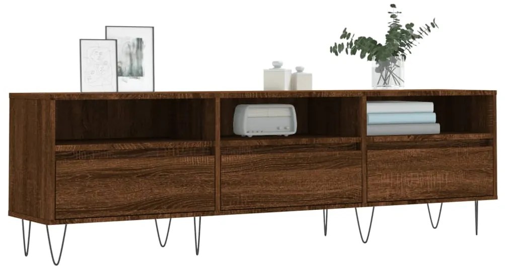 Móvel TV 150x30x44,5 cm derivados de madeira carvalho castanho