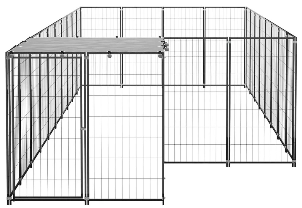 Canil 10,89 m² aço preto