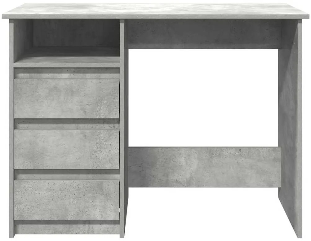 Secretária 102x50x75 cm derivados de madeira cinzento cimento