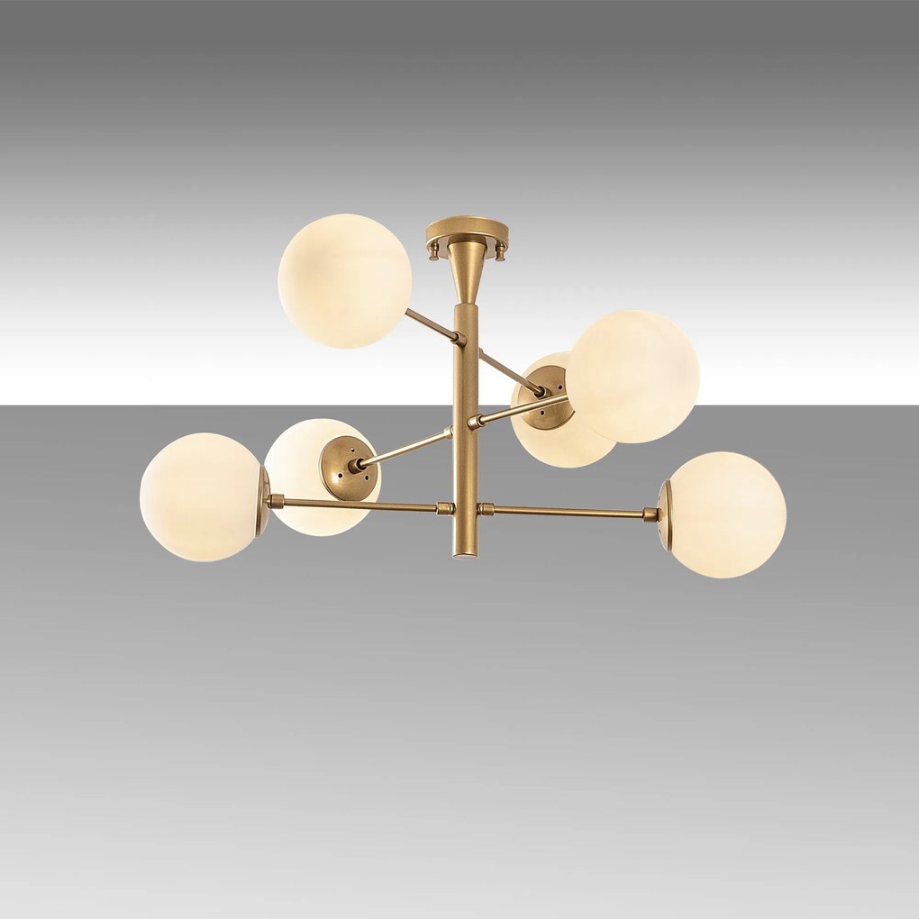 Candeeiro de Teto Arge – Dourado – 75 x 75 x 40 cm