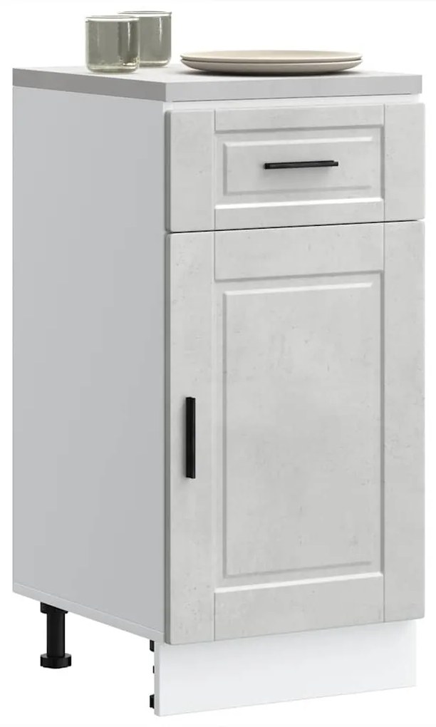 vidaXL Armário base cozinha Porto derivados madeira cinzento cimento