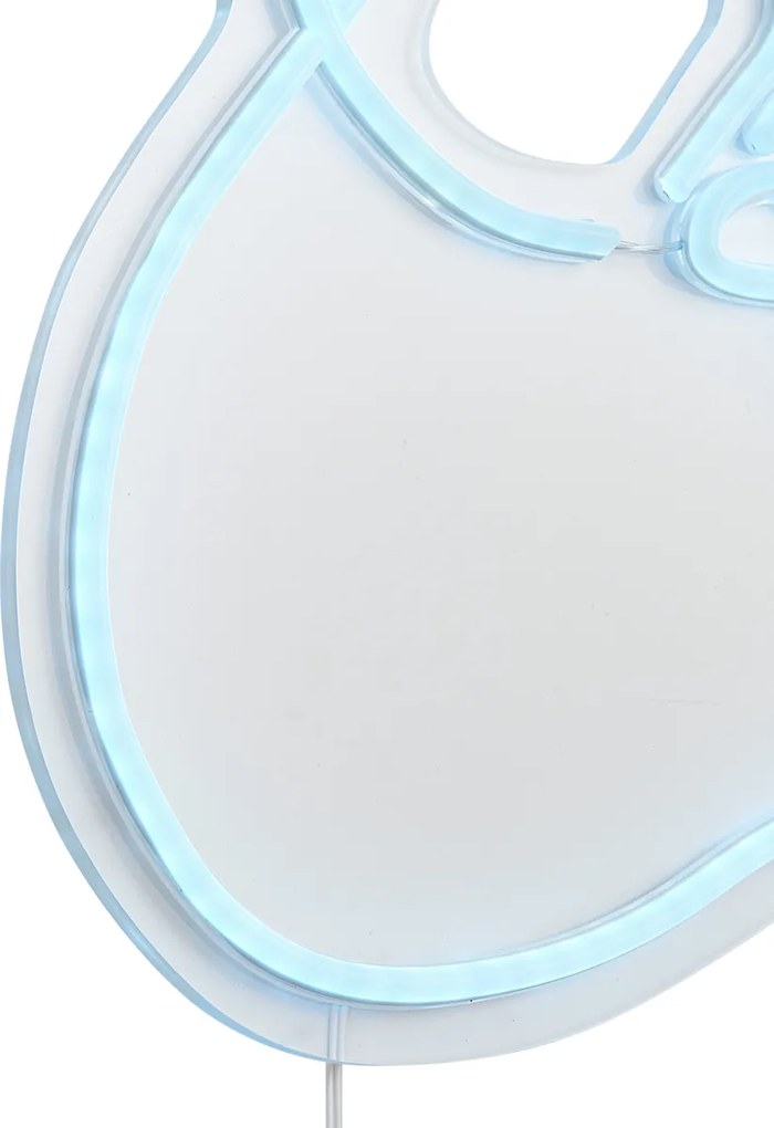 Candeeiro de parede néon azul Incl. LED - Paperplane