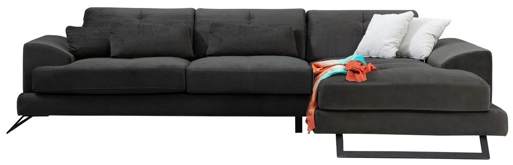 Sofá de Canto Frido – Antracite – 308 cm x 190 cm