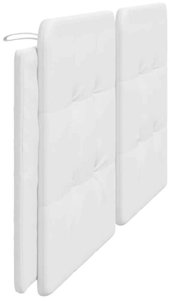 Almofadão de cabeceira 200 cm couro artificial branco