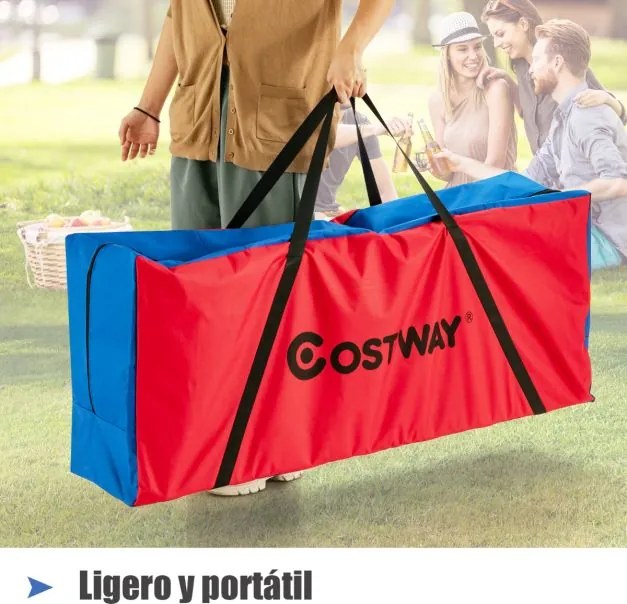 Saco de transporte para Conecta 4 (não incluído) 120 x 29 x 48 cm com alça e fecho de correr Vermelho e Azul