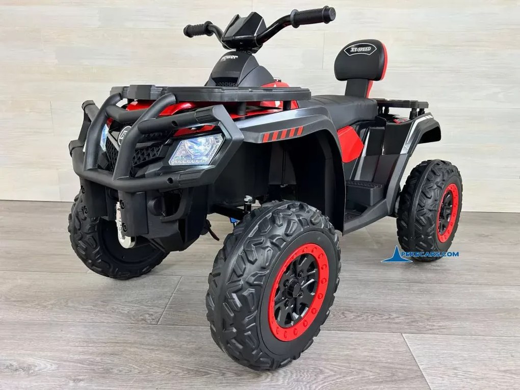 Moto 4 Eléctrica para crianças XT-SPEED 24V, 4x4, Rodas de borracha, Assento em couro sintético Vermelha