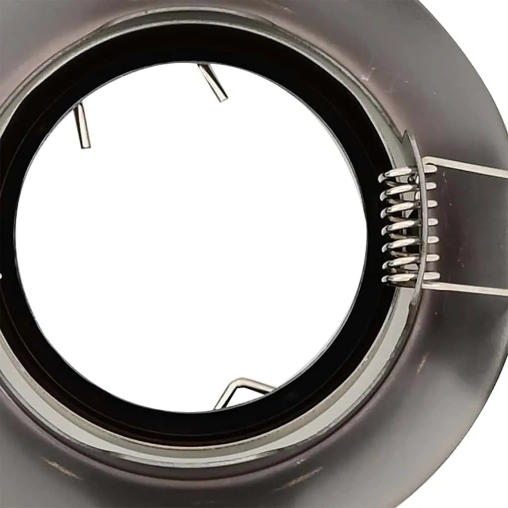 Luminárias Embutidas 24 pcs Redondas GU10 Latão Ø90 mm Aço