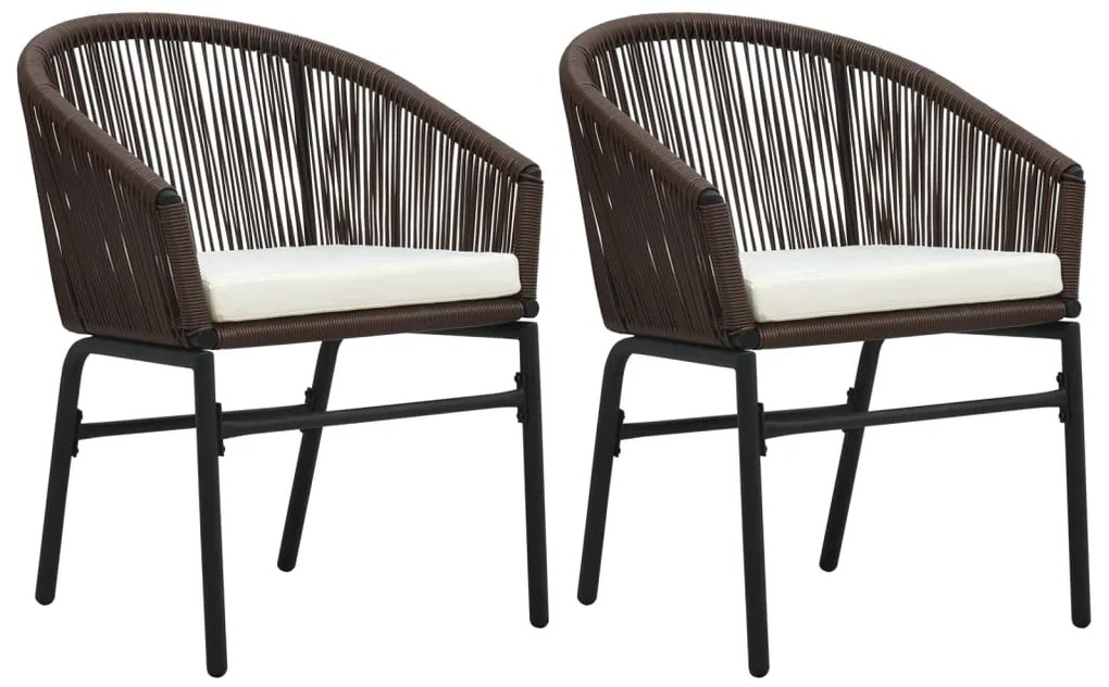 3 pcs conjunto de jantar para jardim castanho